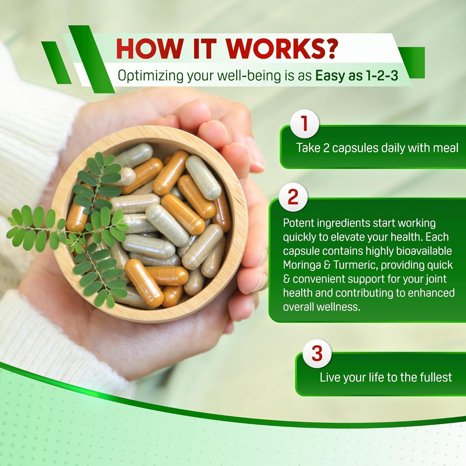 Suplemento de Moringa PeakPury 150 Cápsulas - Bienestar Articular