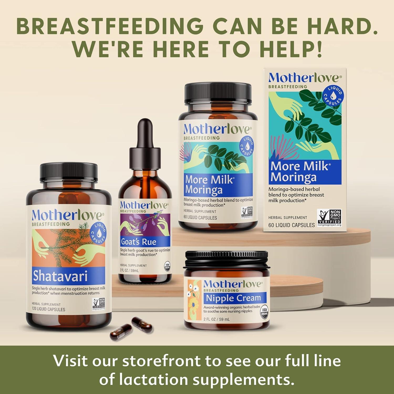 Suplemento de Lactancia Motherlove Moringa 240 Cápsulas Orgánicas