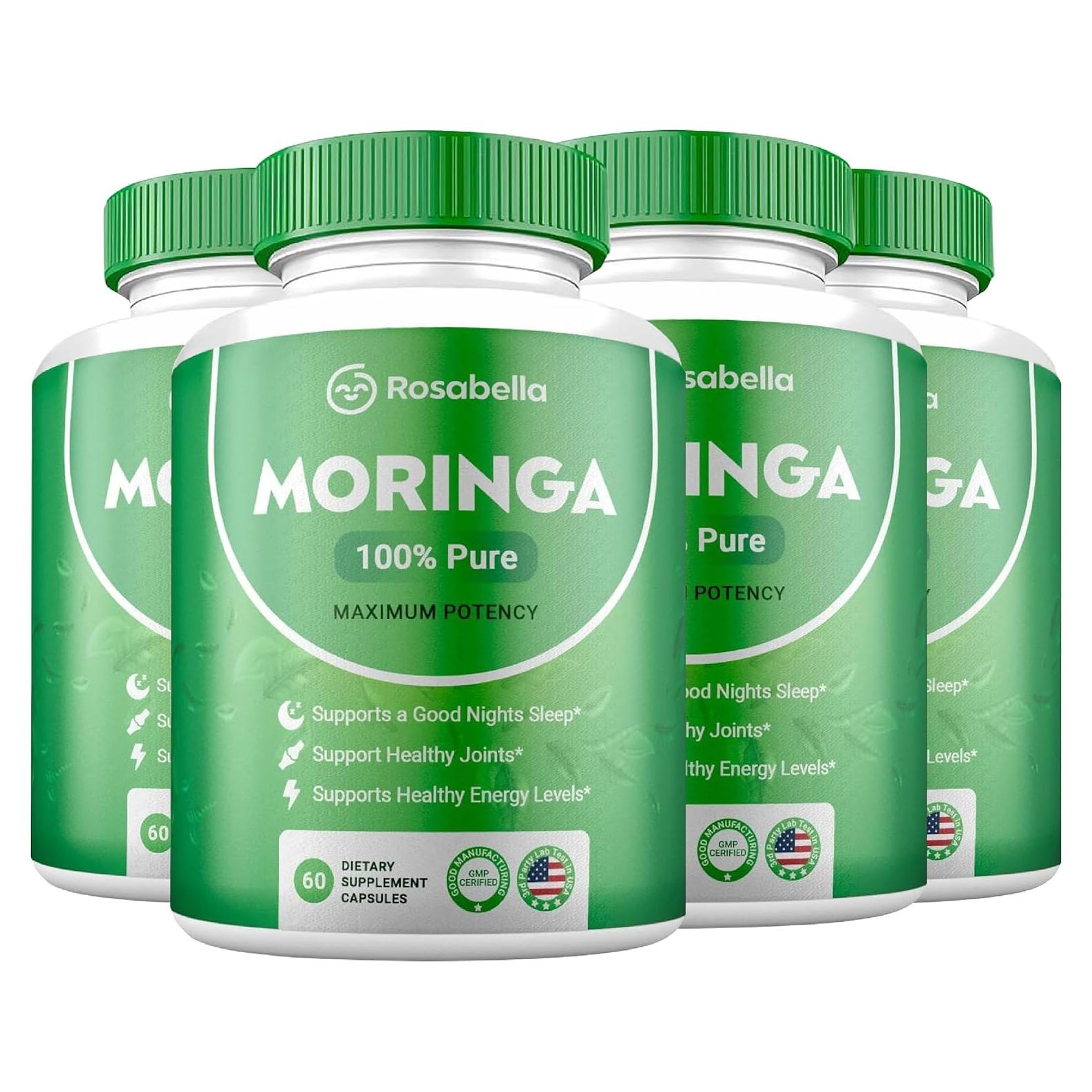 Cápsulas de Polvo de Moringa Rosabella 4 Paquetes 910g