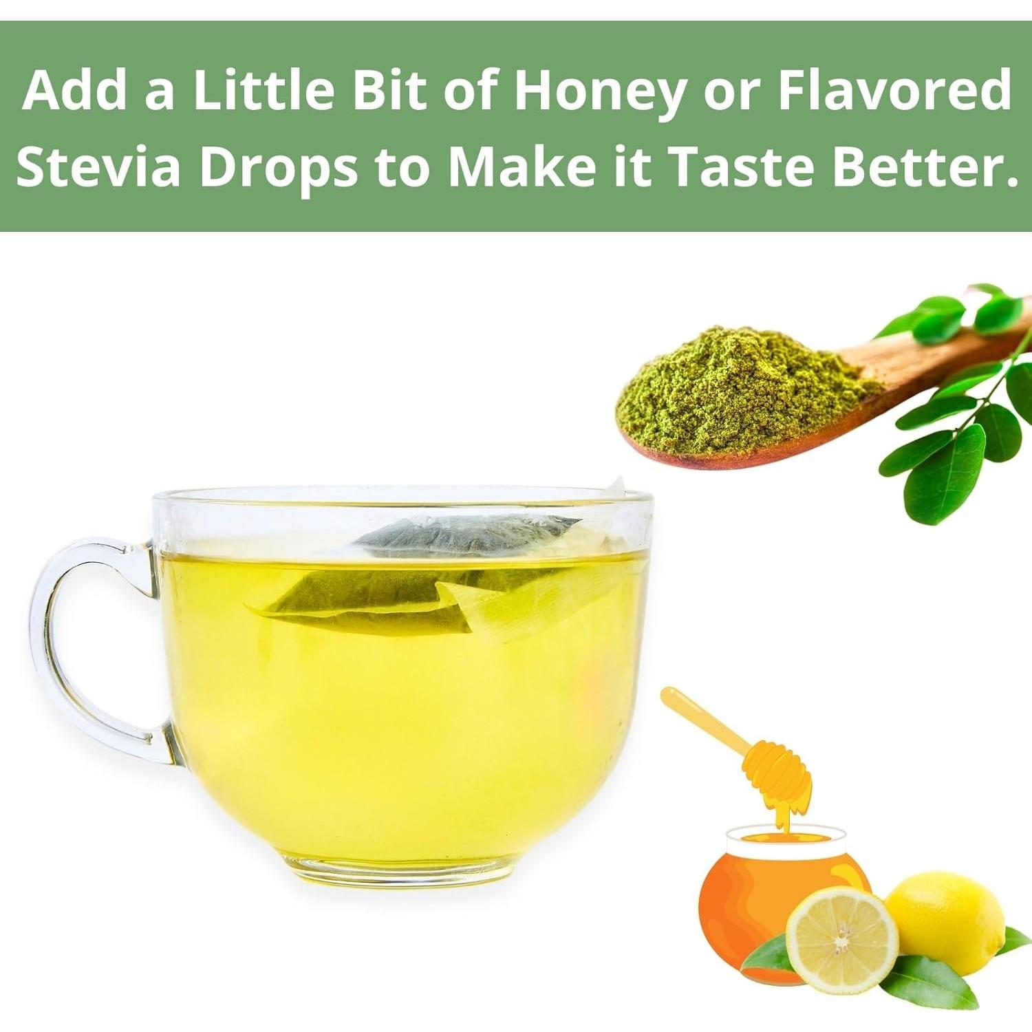 60 Bolsitas de Té de Moringa Natural VitalForest - Sin Cafeína