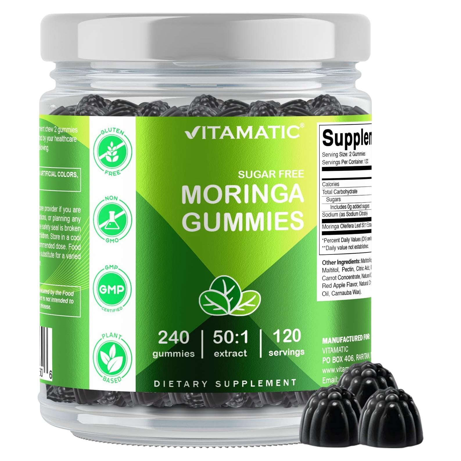 Gomitas de Moringa Vitamatic 200 mg Sin Azúcar 240 Unidades
