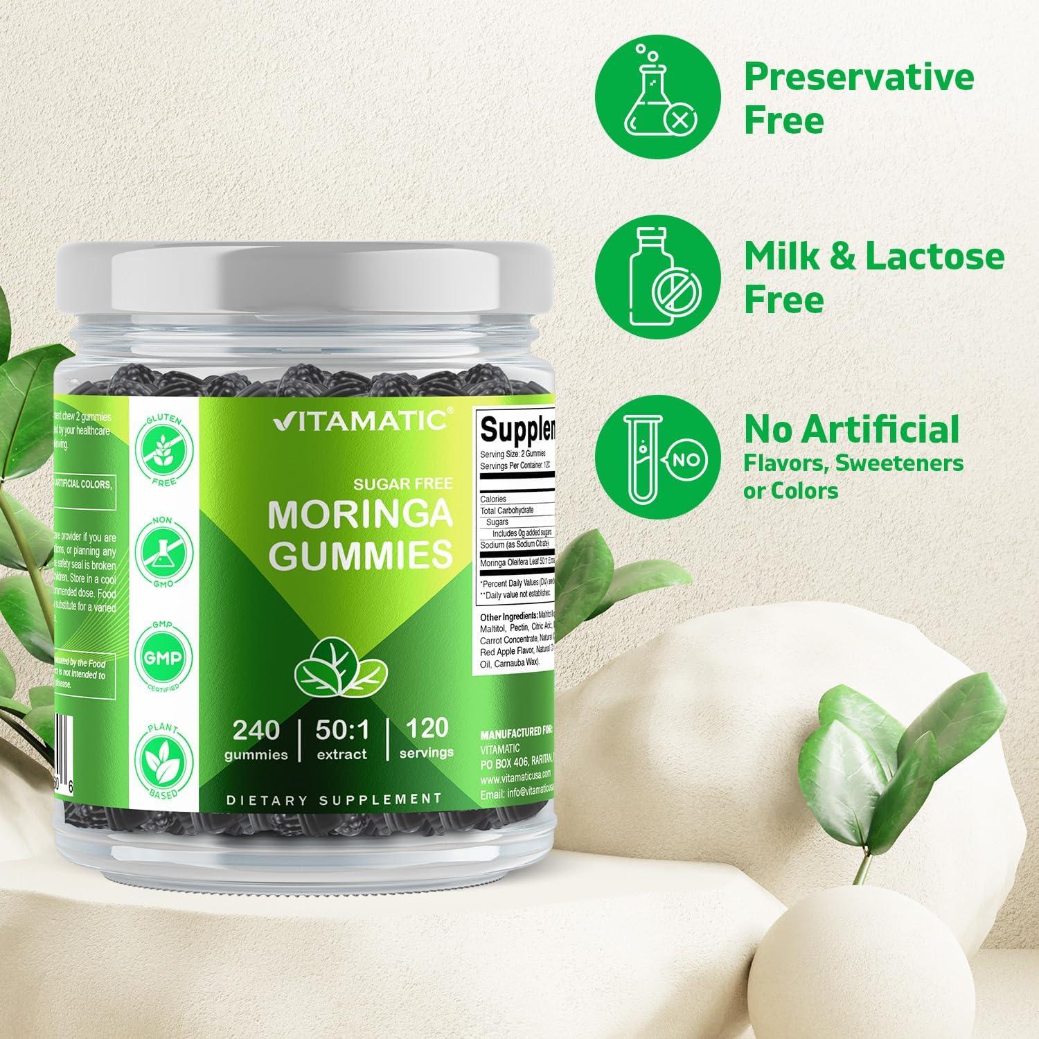 Gomitas de Moringa Vitamatic 200 mg Sin Azúcar 240 Unidades