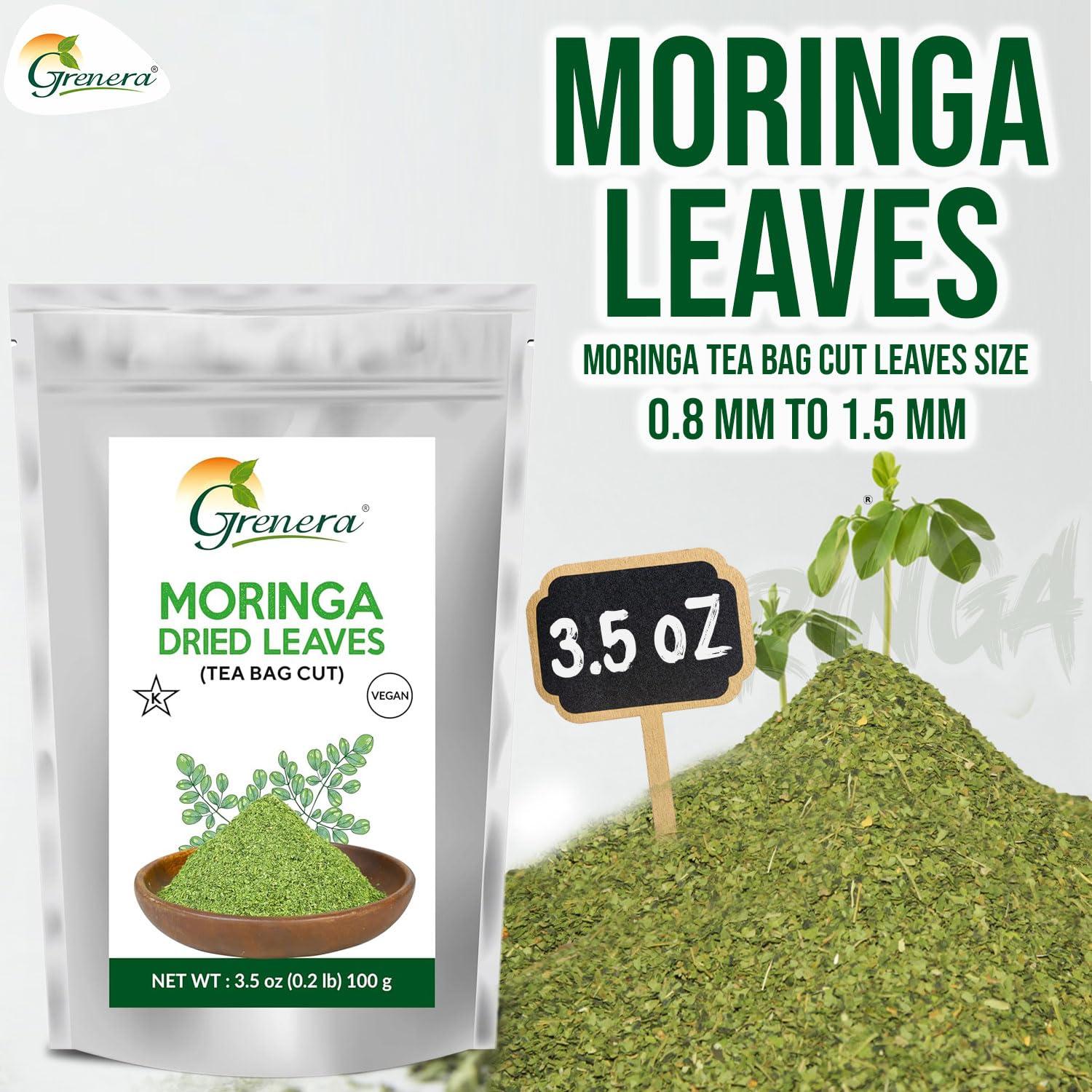 Hojas Secas de Moringa Orgánicas Grenera 100g - Sin Gluten