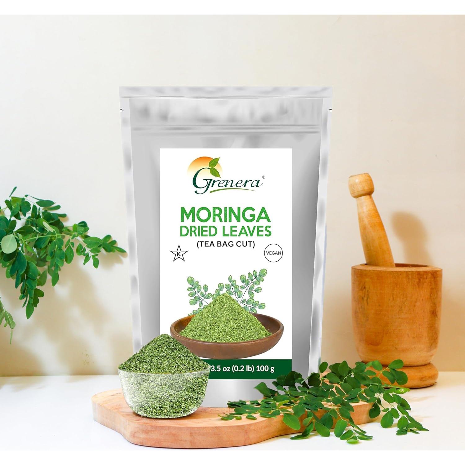 Hojas Secas de Moringa Orgánicas Grenera 100g - Sin Gluten