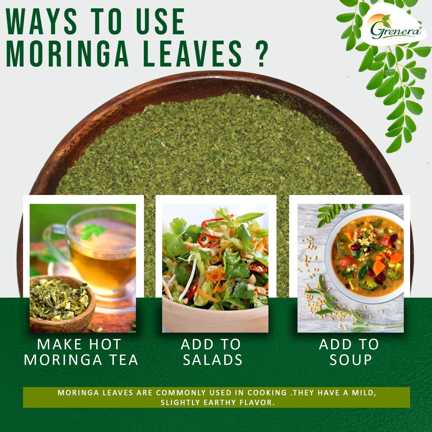 Hojas Secas de Moringa Orgánicas Grenera 100g - Sin Gluten