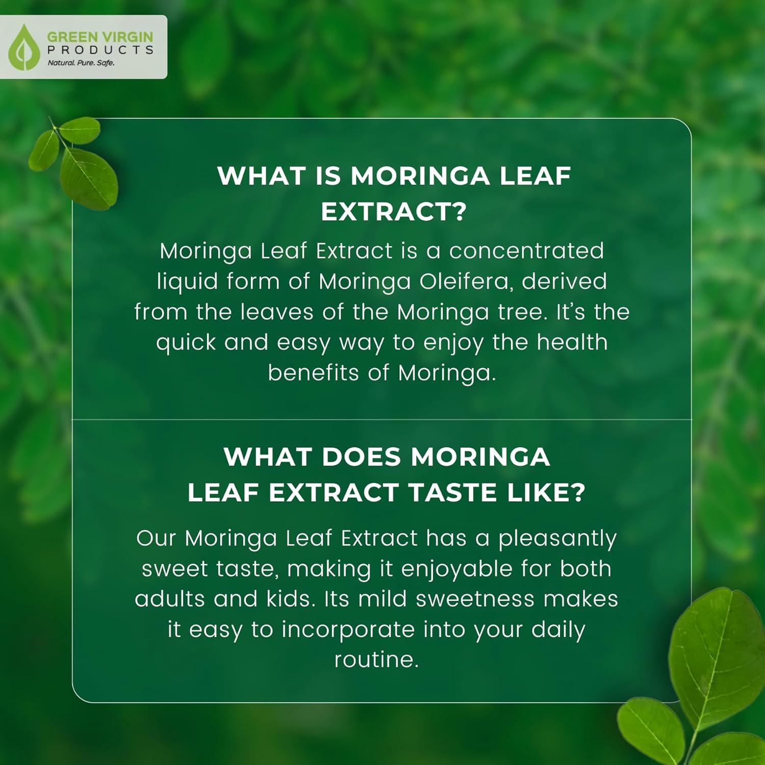 Extracto Líquido de Hoja de Moringa Virgen - 60 ml - Productos Verde Virgen