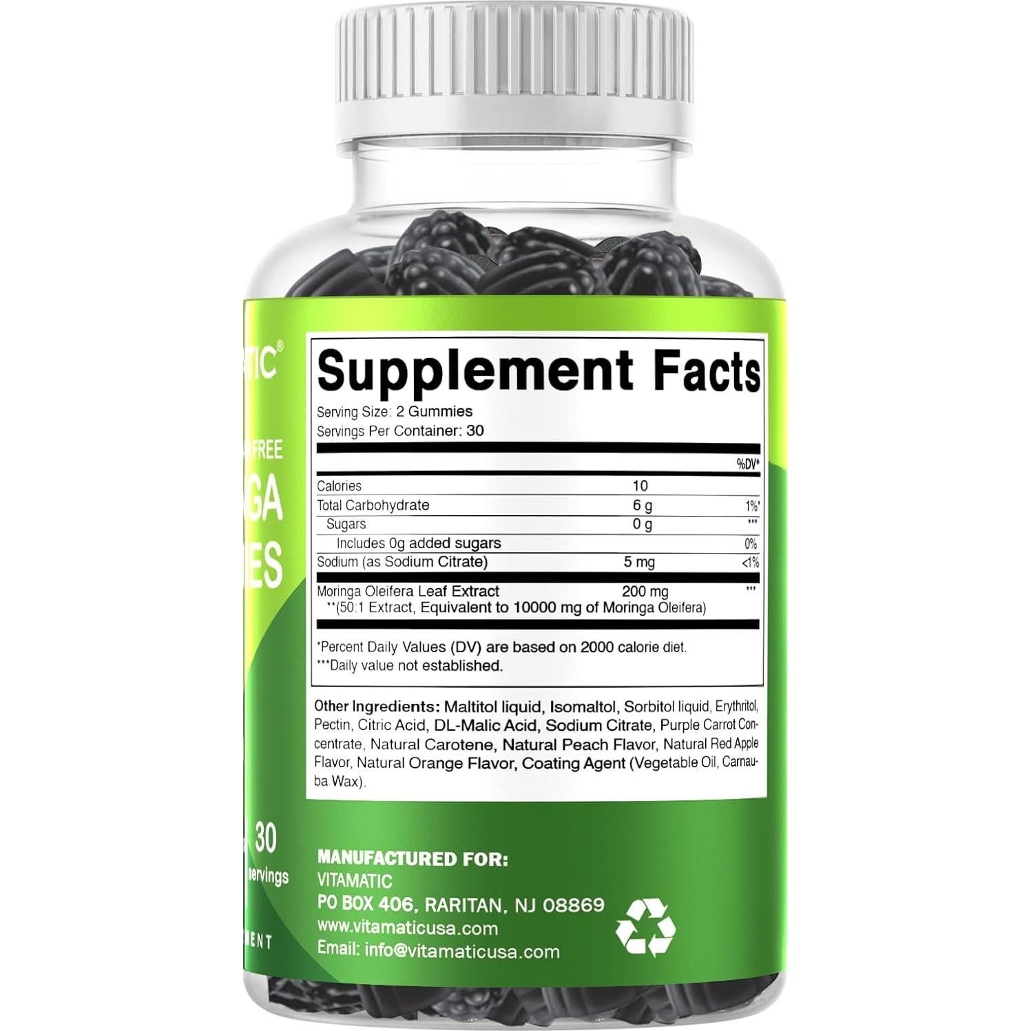 Gomitas de Moringa Sin Azúcar Vitamatic 60 Unidades 10000 mg