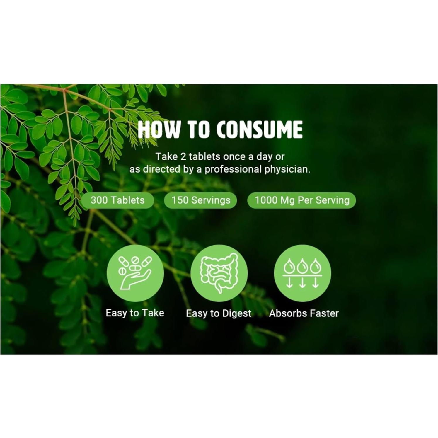 Tabletas de Moringa con Cúrcuma y Jengibre Genius Nature 300u