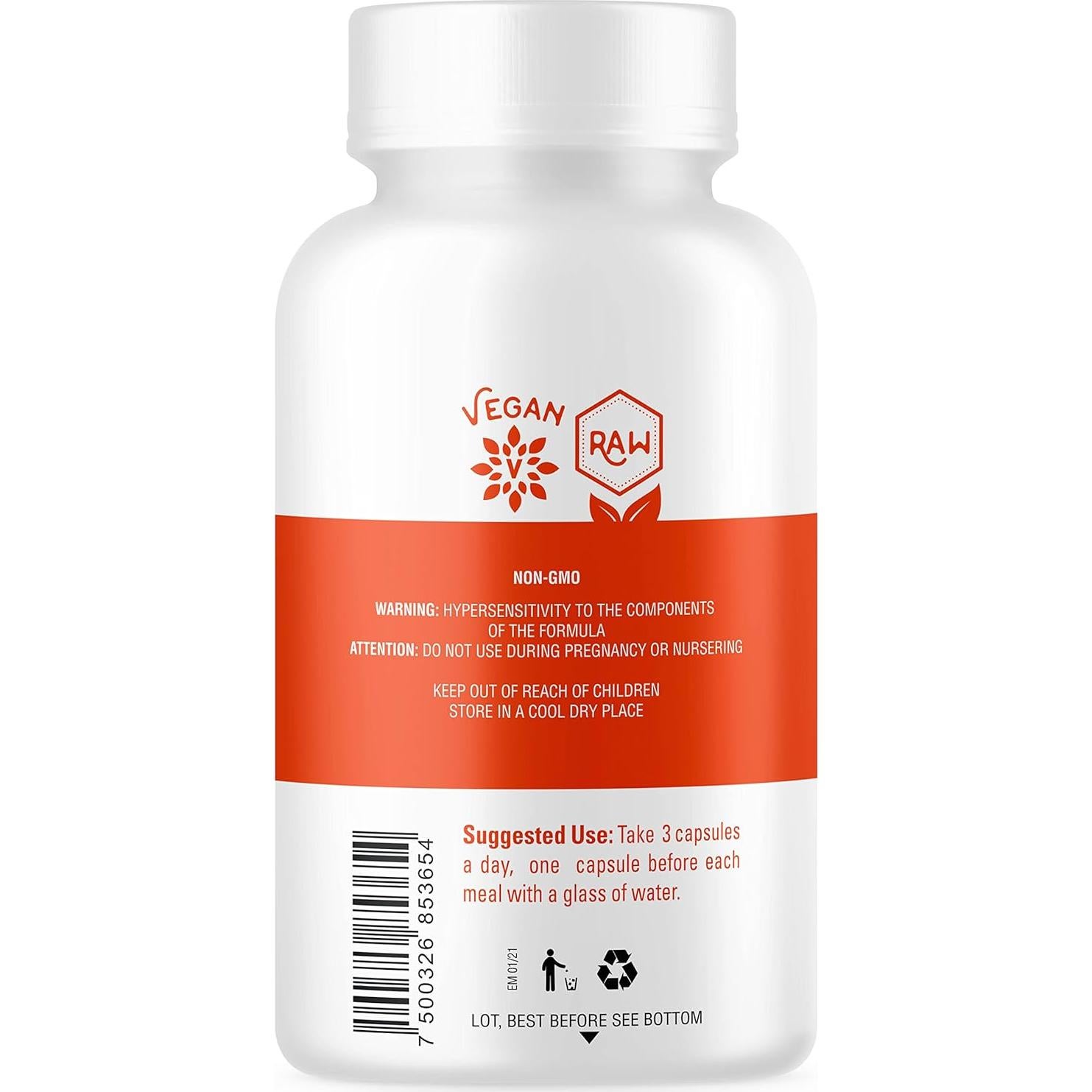 Cápsulas de Moringa Orgánica OS Organic Side 60 Unidades