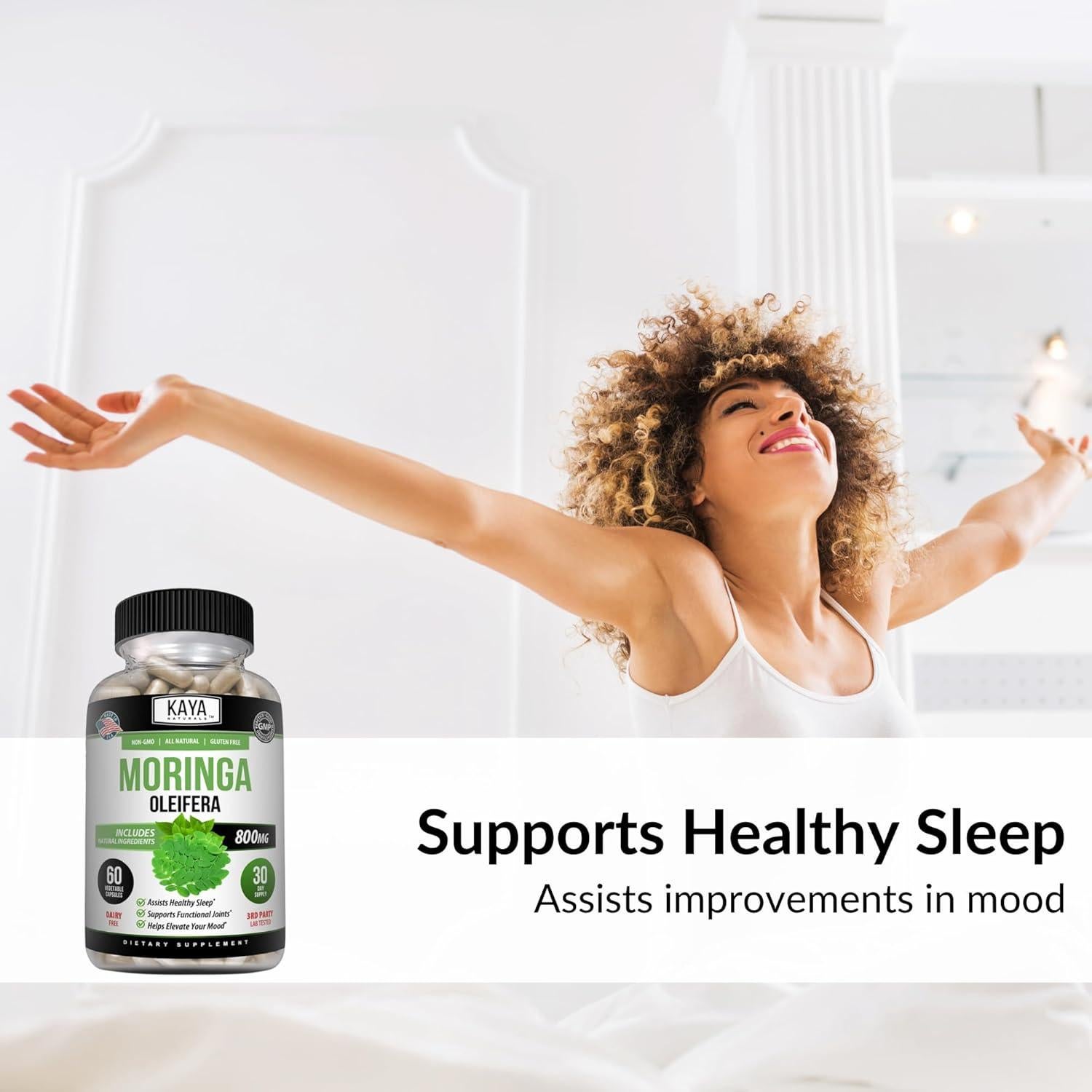 Suplemento de Moringa Kaya Naturals - 60 Cápsulas Veganas