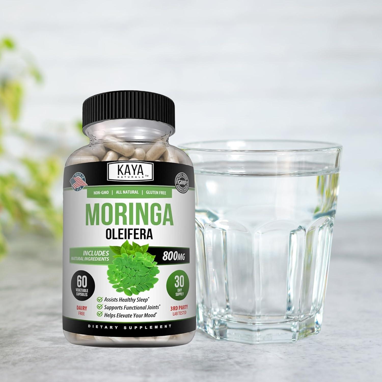 Suplemento de Moringa Kaya Naturals - 60 Cápsulas Veganas