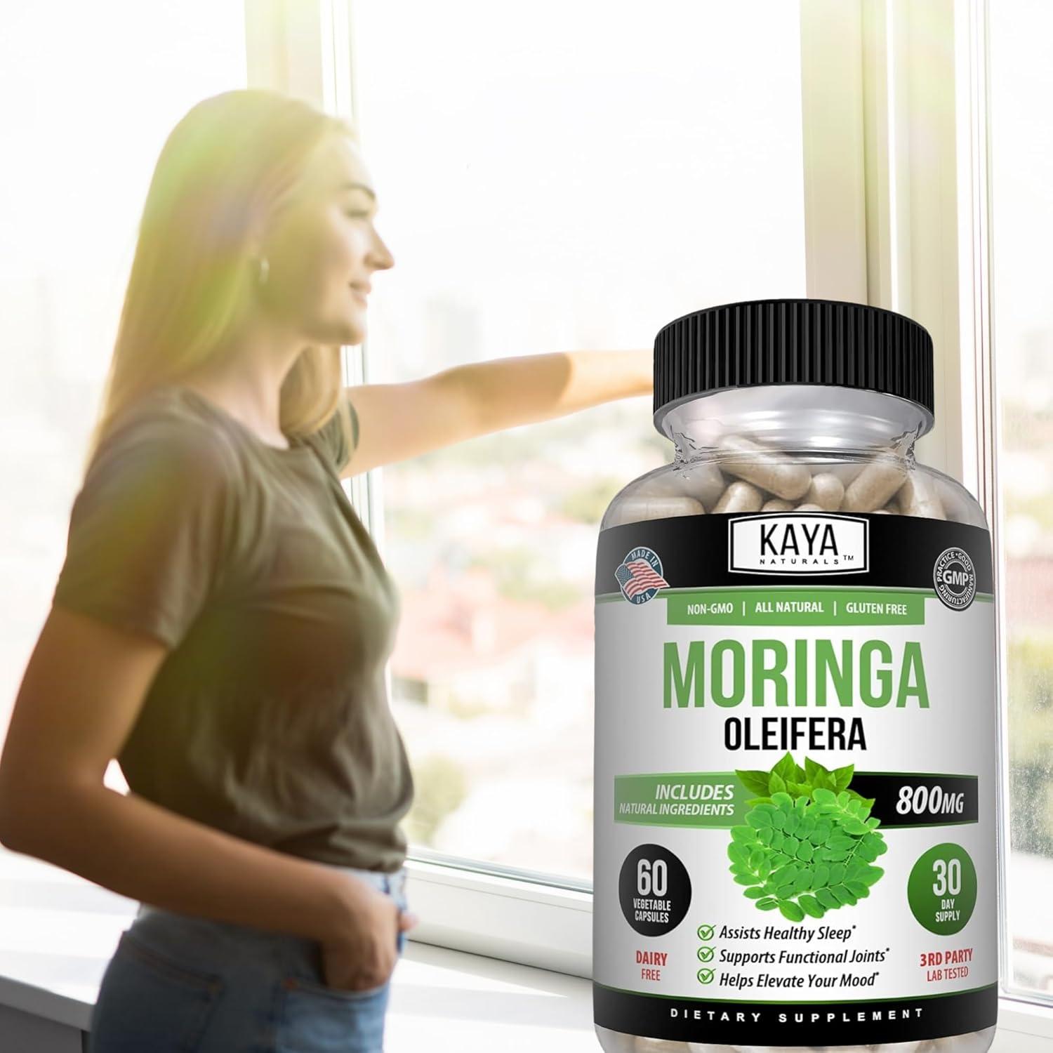 Suplemento de Moringa Kaya Naturals - 60 Cápsulas Veganas