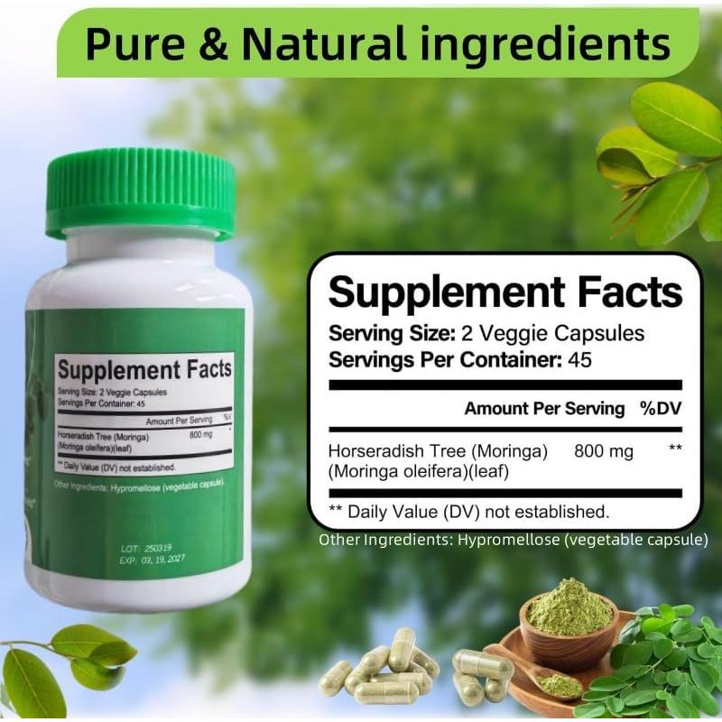 Cápsulas de Moringa Orparst 90 Cápsulas 800mg Sin OGM