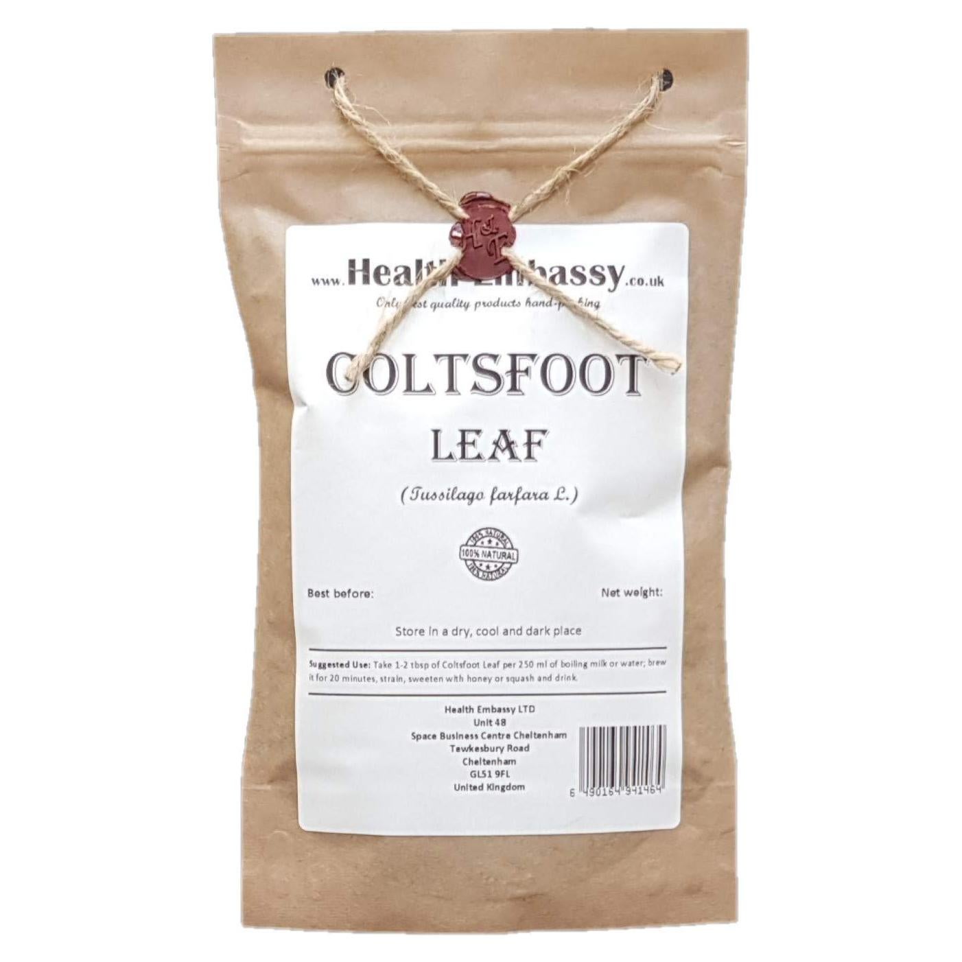 Té Herbal Hoja de Coltsfoot Health Embassy 50g - Natural y Libre de OGM