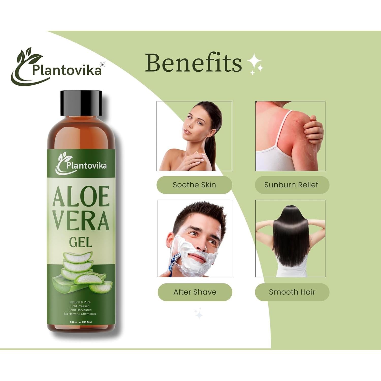 Gel de Aloe Vera Natural Plantovika 272g - Hidratante y Calmante