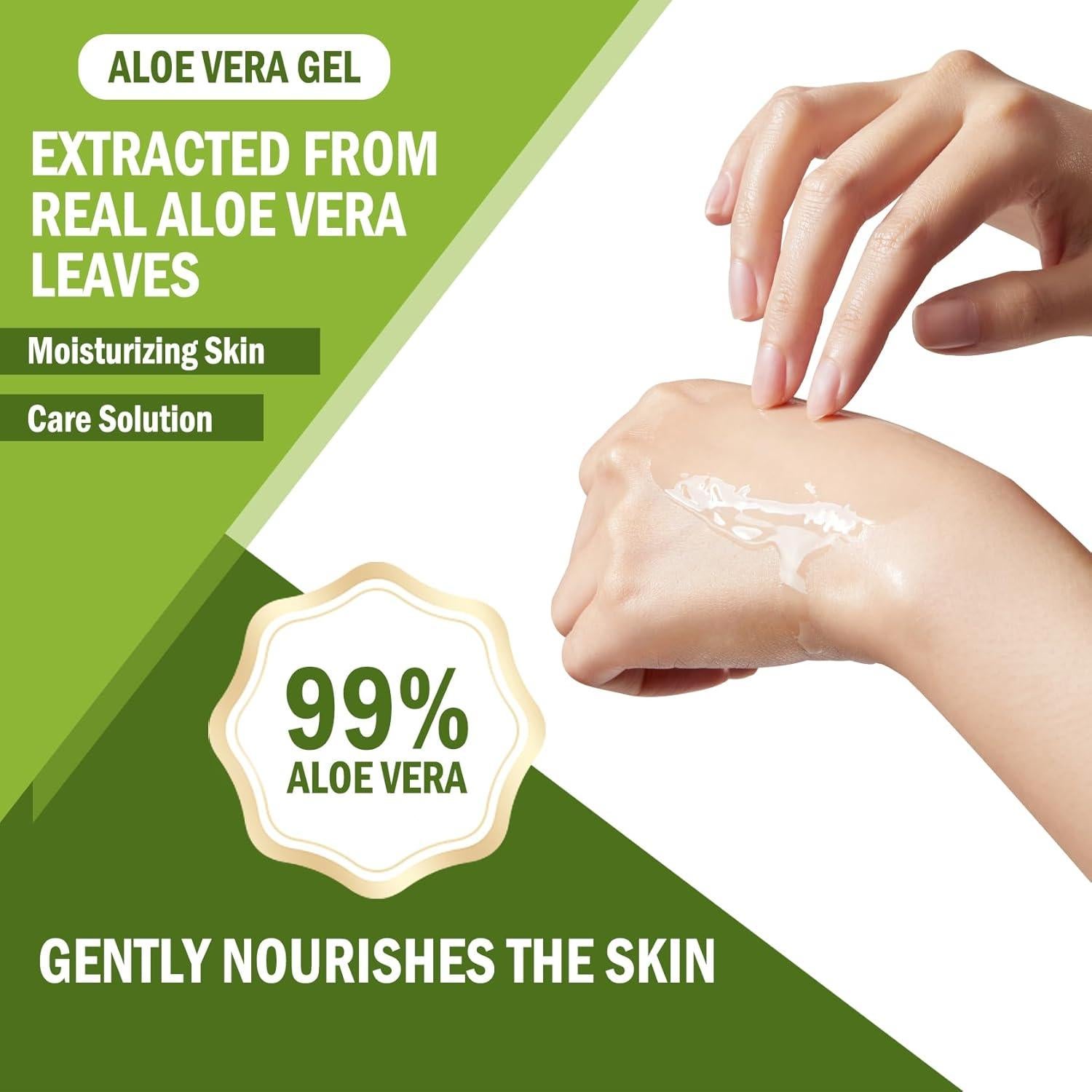 Gel de Aloe Vera Orgánico 99% WENJLYJ 260ml Hidratante Piel