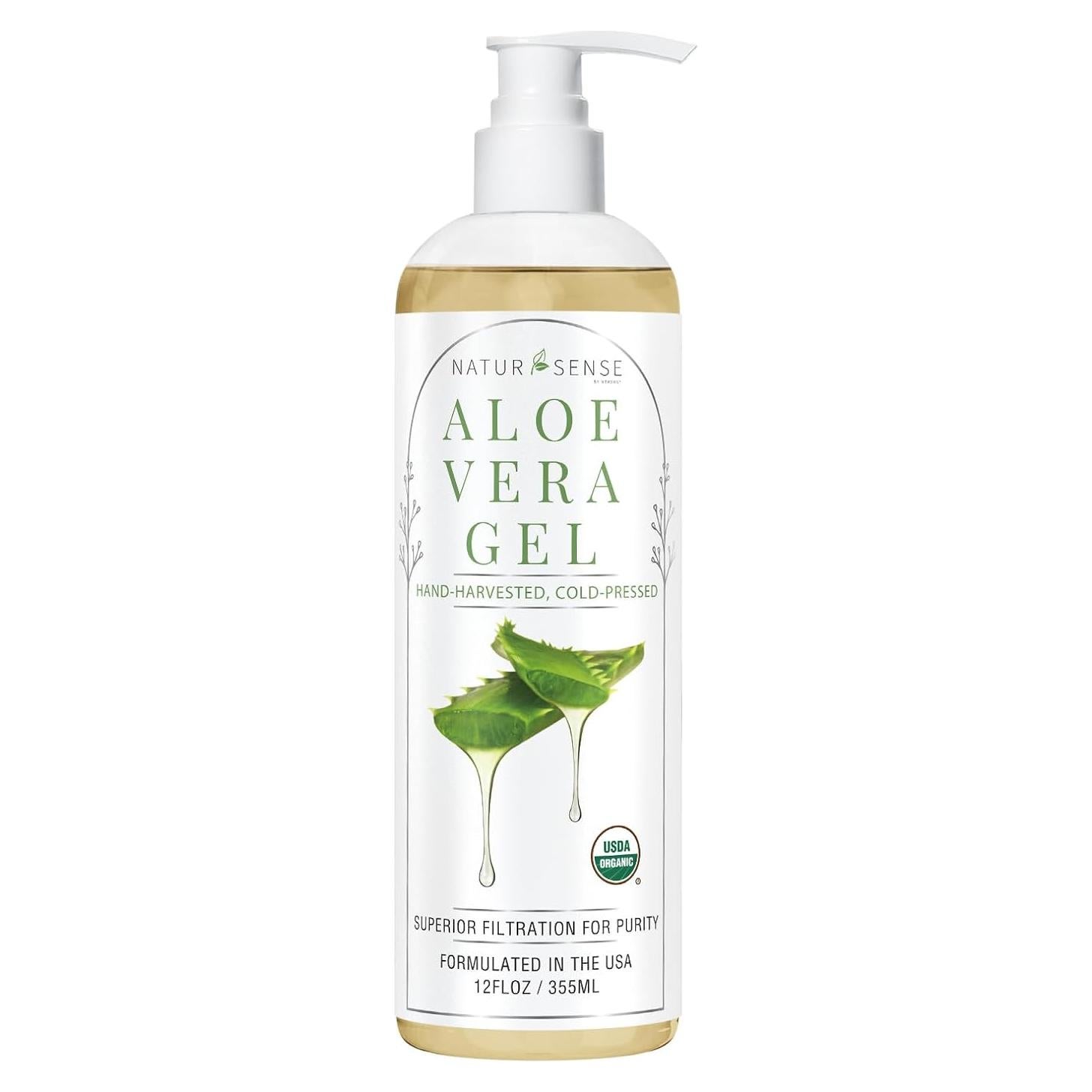 Gel de Aloe Vera Orgánico NaturSense 340g - Hidratante Piel y Cabello