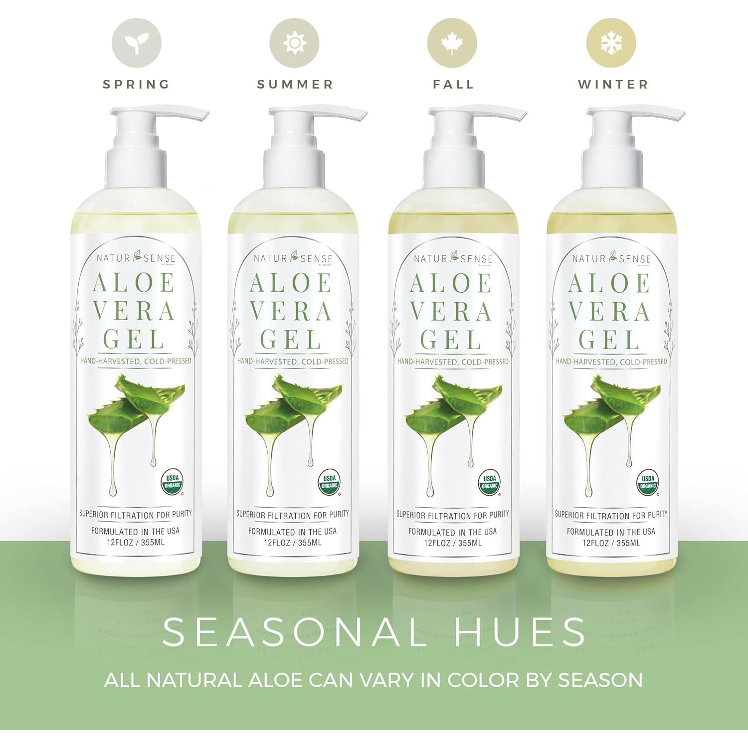 Gel de Aloe Vera Orgánico NaturSense 340g - Hidratante Piel y Cabello