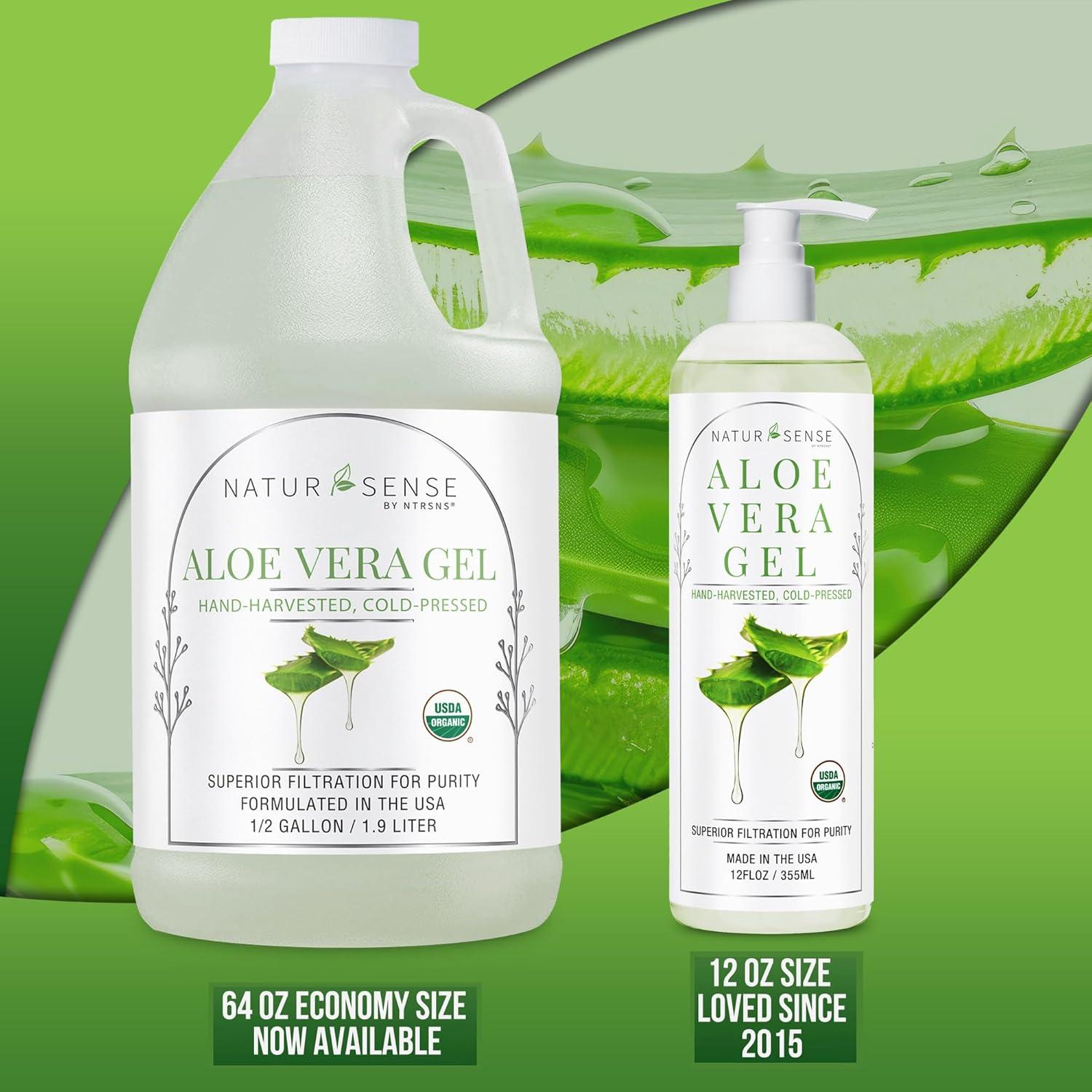 Gel de Aloe Vera Orgánico NaturSense 340g - Hidratante Piel y Cabello