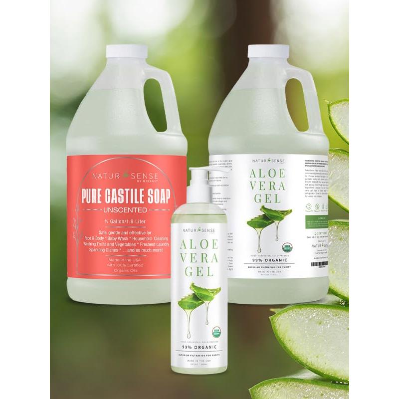 Gel de Aloe Vera Orgánico NaturSense 340g - Hidratante Piel y Cabello