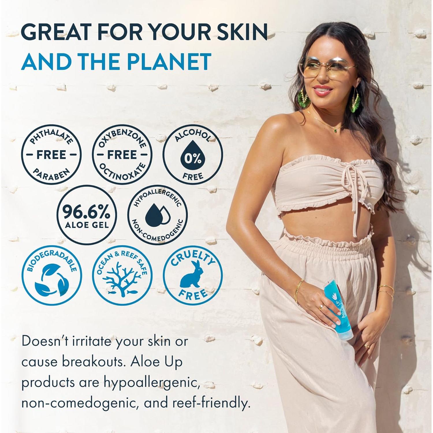 Gel de Alivio de Quemaduras Solares Aloe Up - 2 Pack 118 ml