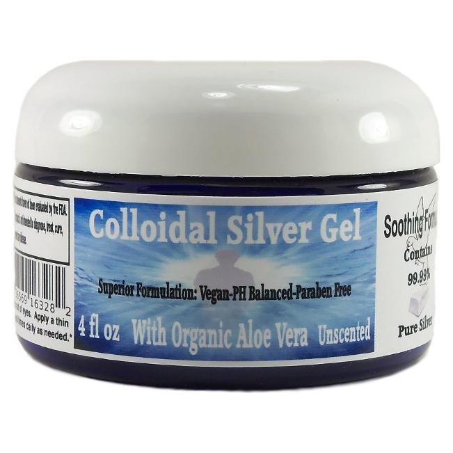 Gel Hidratante con Aloe Vera Orgánico 113 g - Plata Pura 99.99%