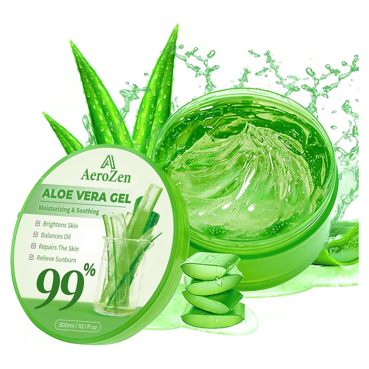 Gel de Aloe Vera 99% Puro Aero Zen 443.6 ml Hidratante Diario