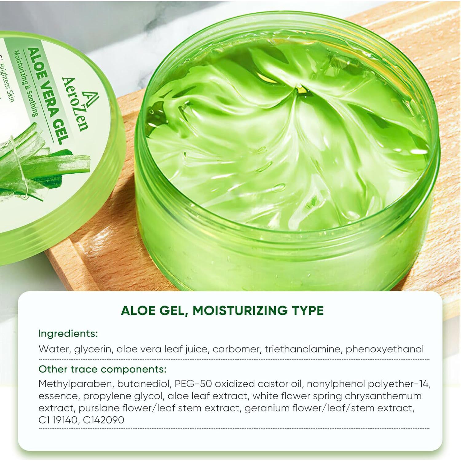 Gel de Aloe Vera 99% Puro Aero Zen 443.6 ml Hidratante Diario