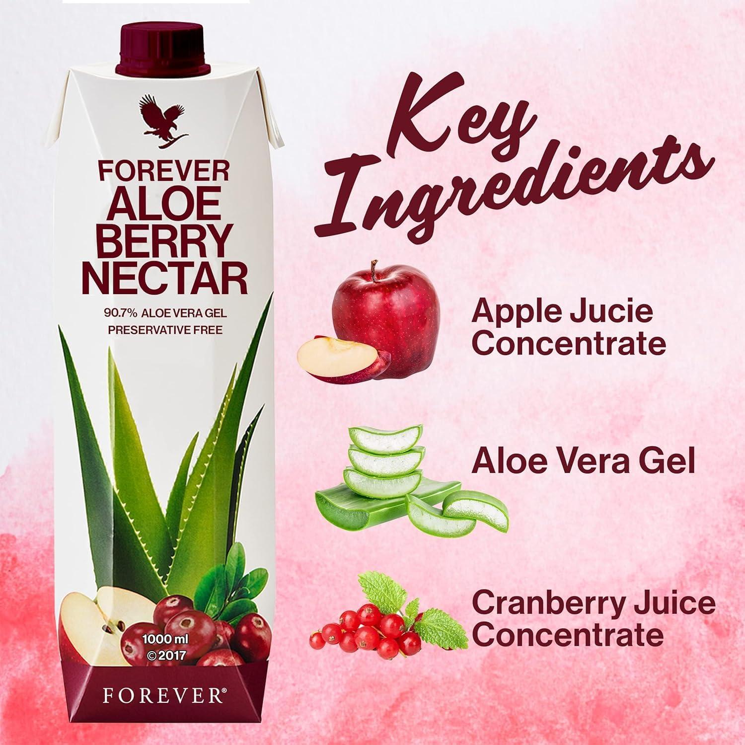 Néctar de Aloe Berry Forever Living 1L - 90.7% Gel de Aloe Vera