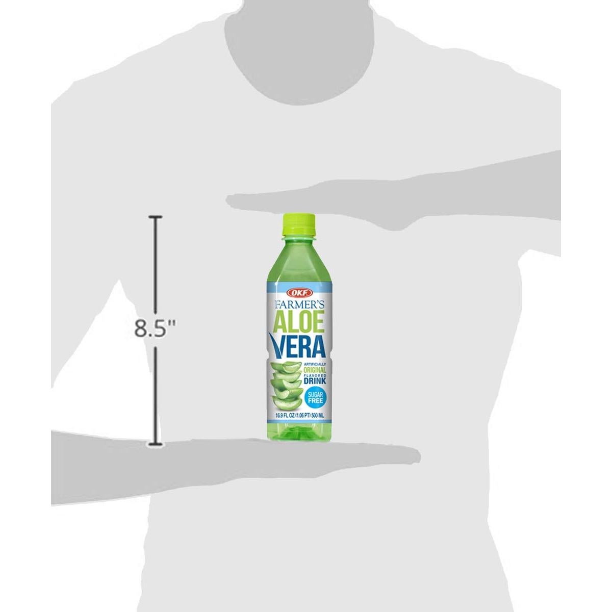 Jugo de Aloe Vera Sin Azúcar OKF - 500 ML (Paquete de 10)