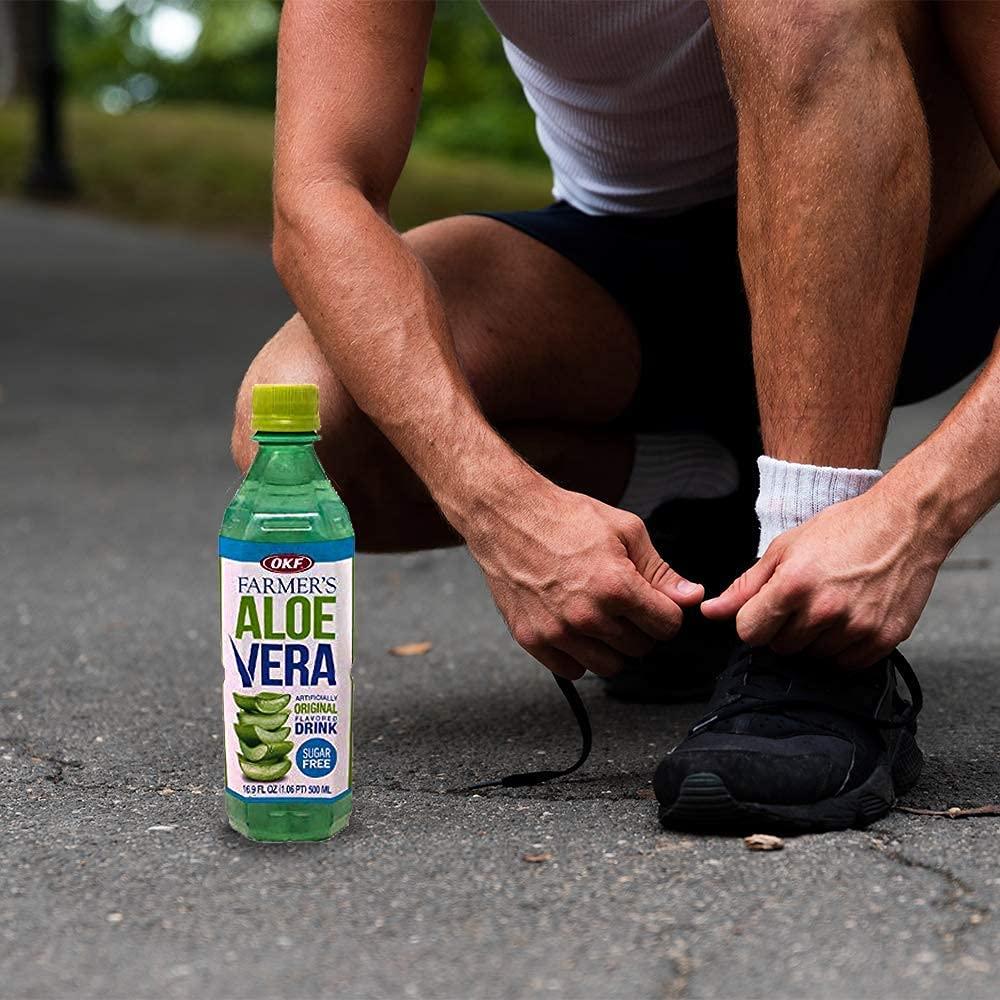 Jugo de Aloe Vera Sin Azúcar OKF - 500 ML (Paquete de 10)