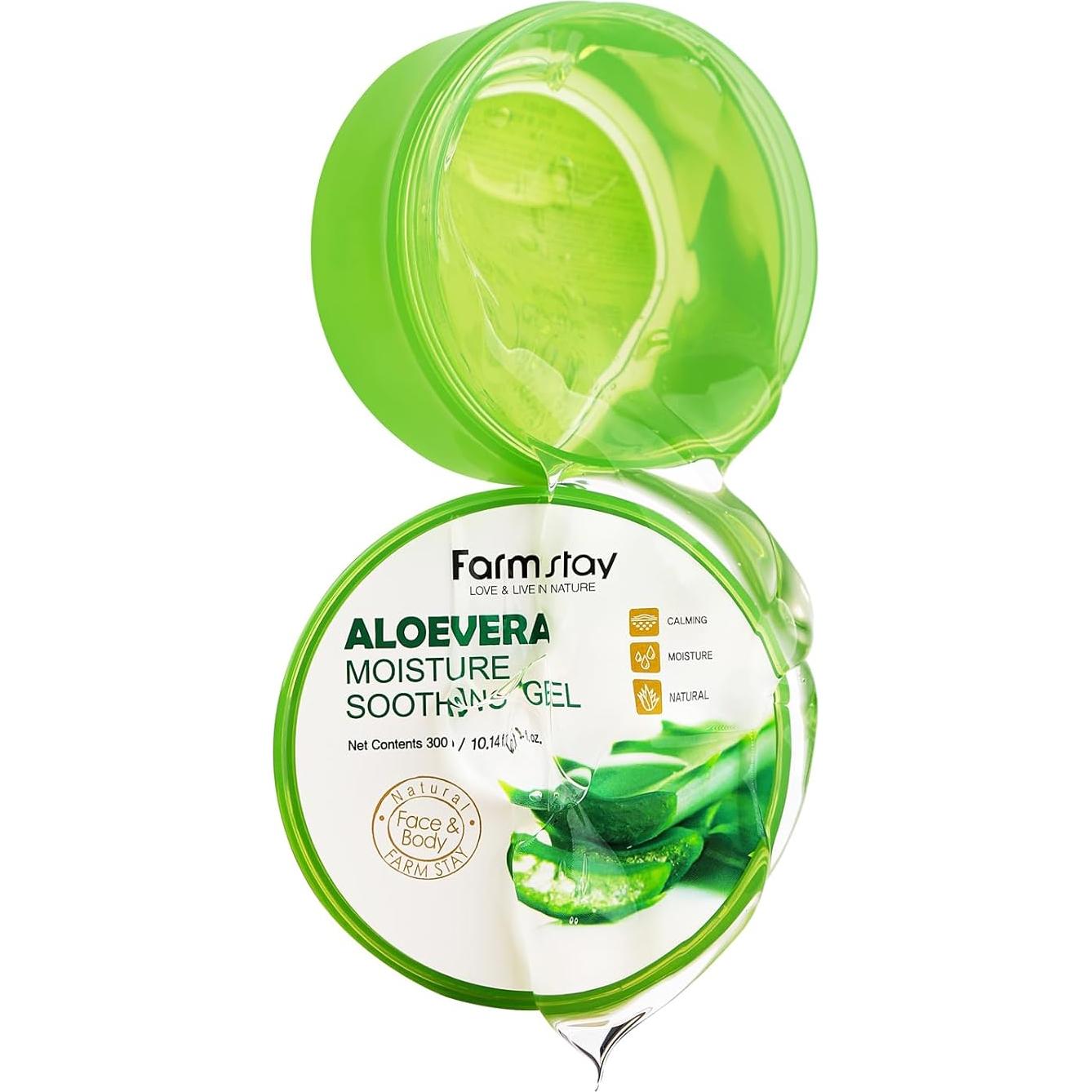 Gel Hidratante Calmante FARMSTAY Aloe Vera 287 g - Facial y Corporal