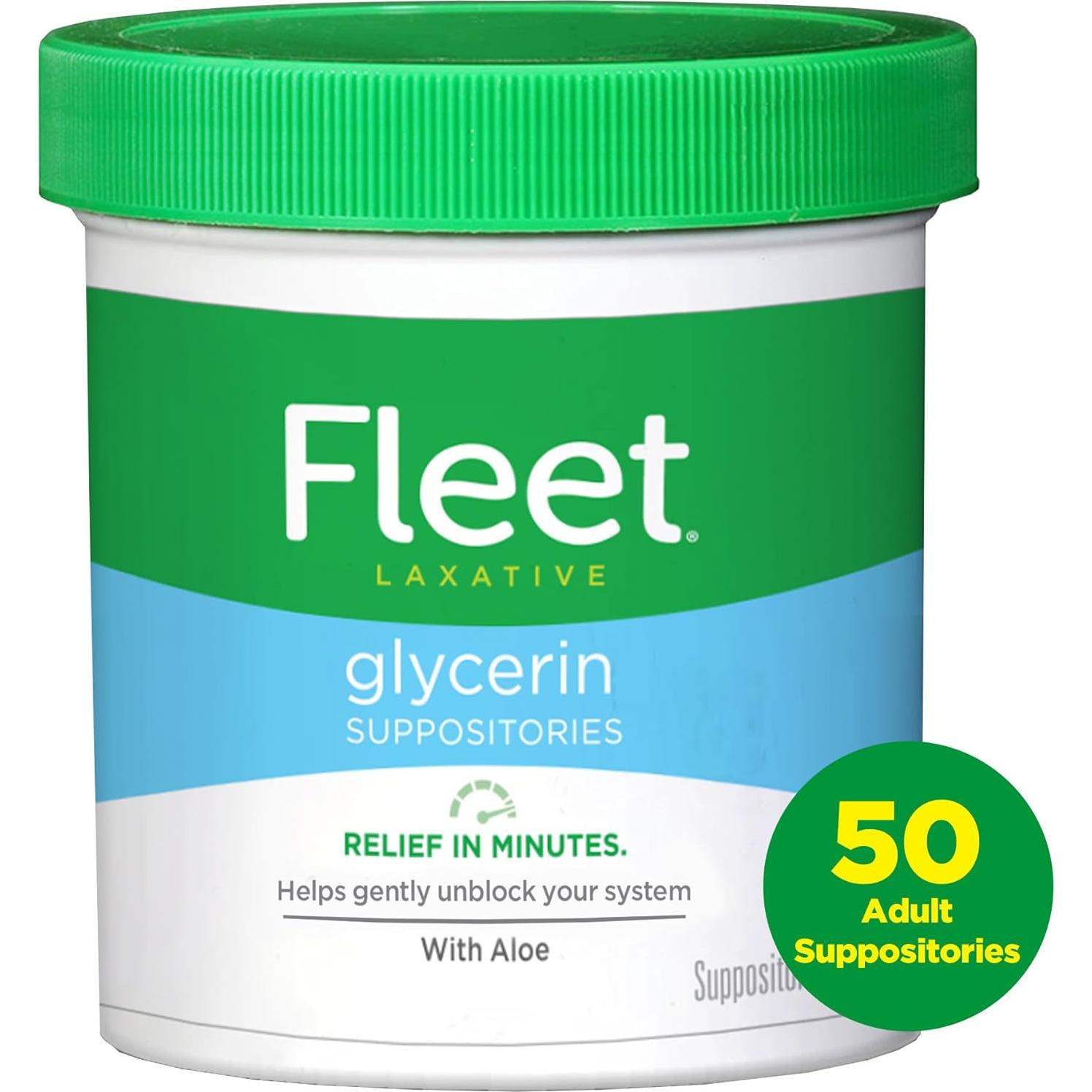 Supositorios de Glicerina Fleet para Estreñimiento Adultos 50 Unidades