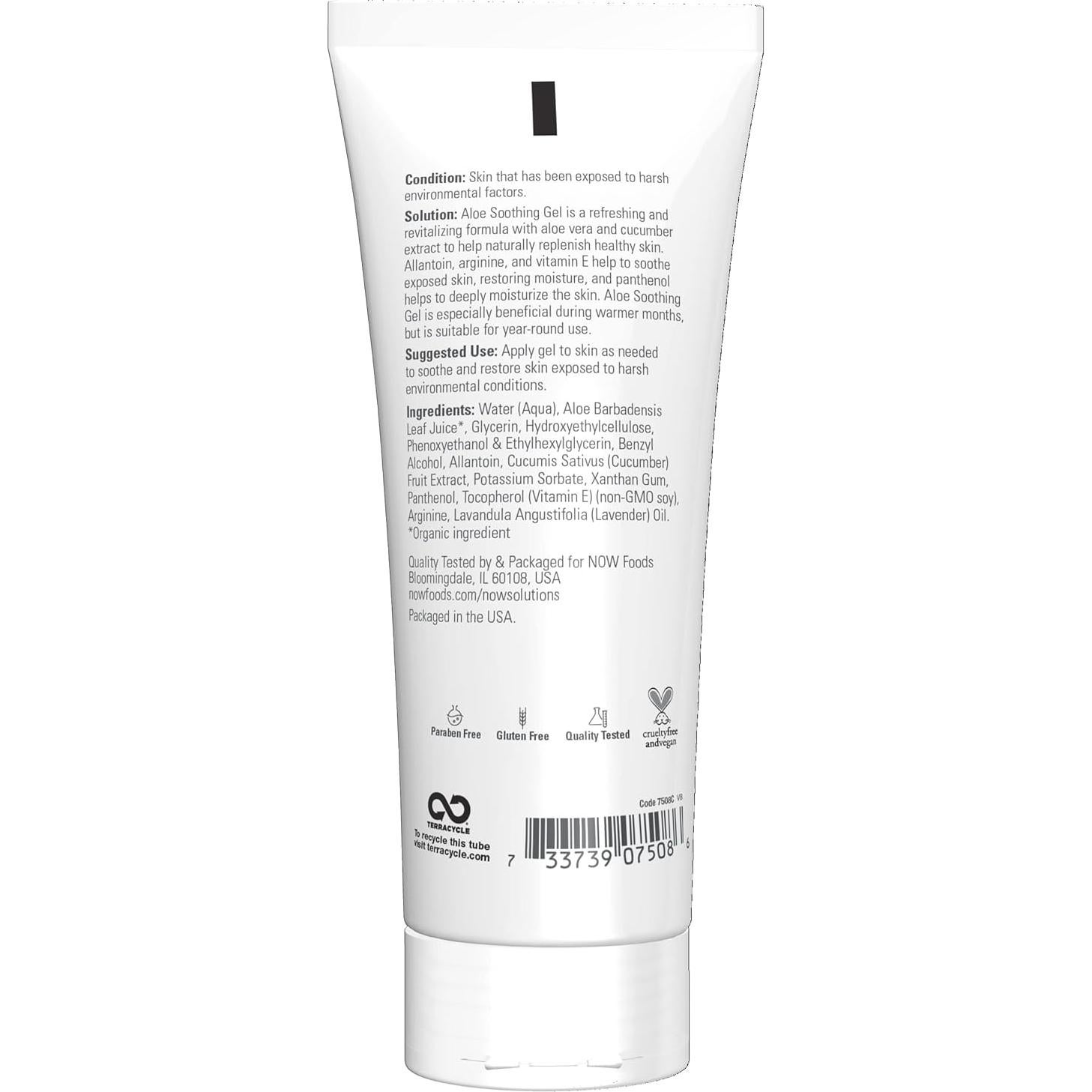 Gel Calmante de Aloe Vera NOW Foods 237ml Multiusos Hidratante