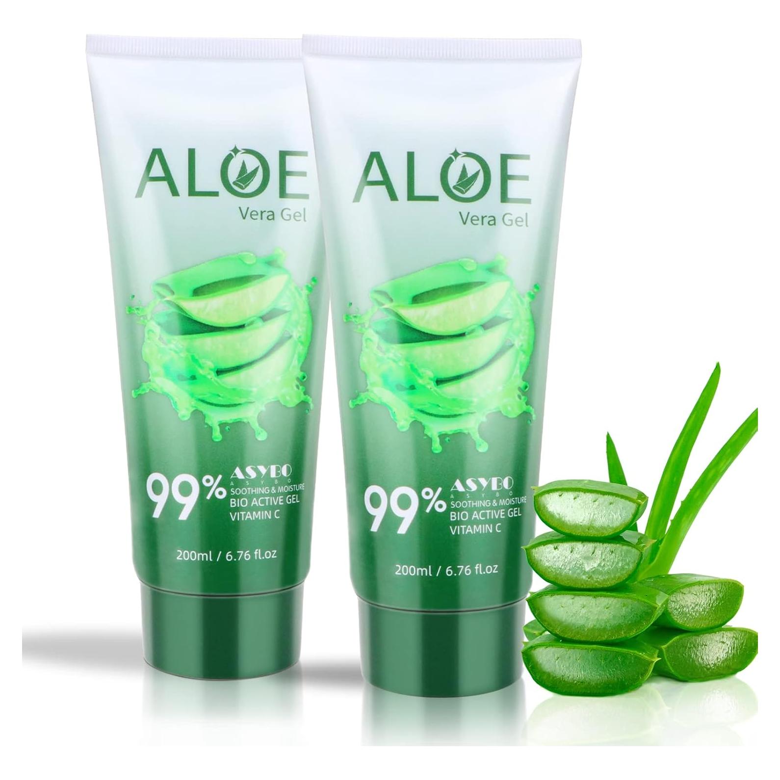 Gel de Aloe Vera Orgánico Puro ASYBO 200ml Hidratante Facial y Corporal