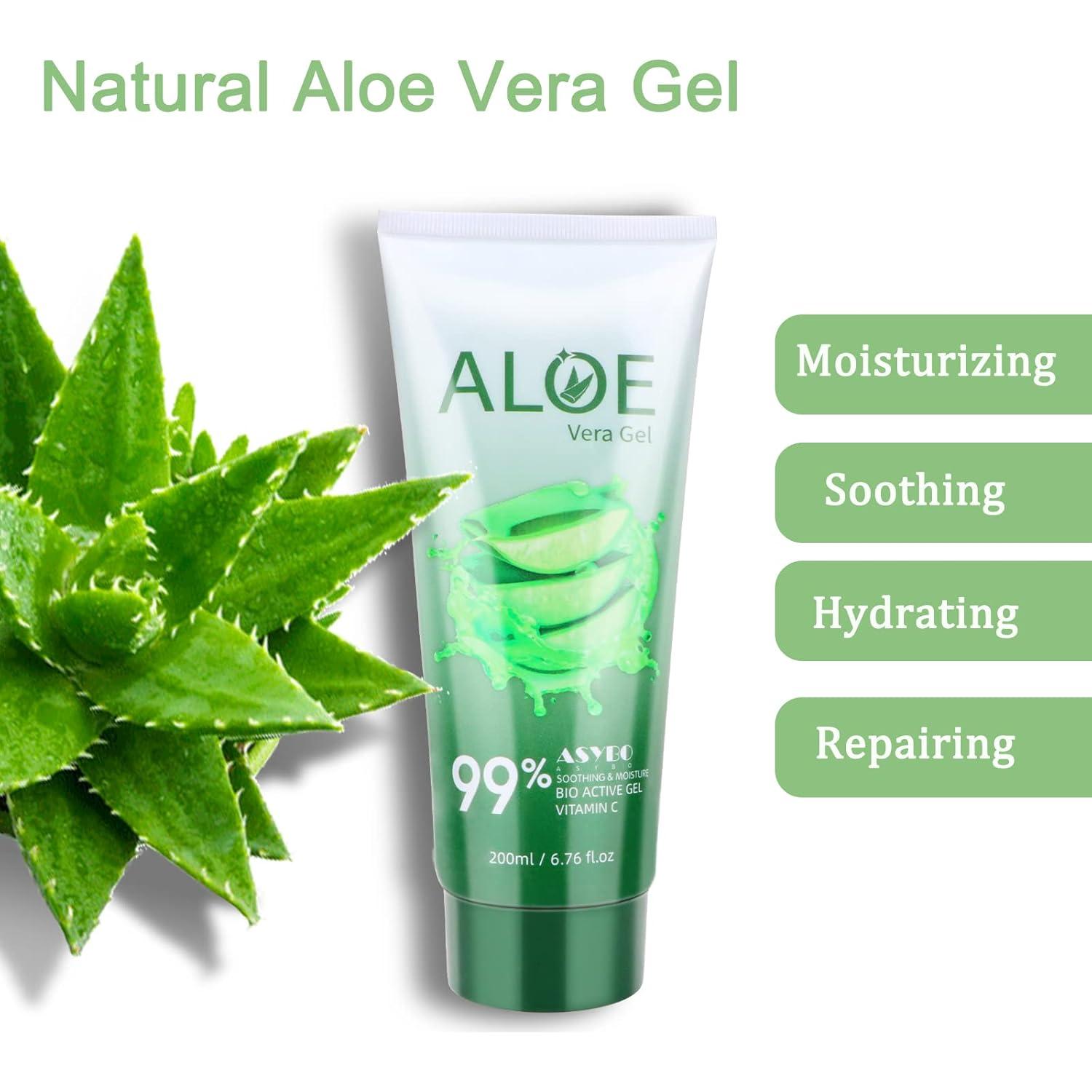 Gel de Aloe Vera Orgánico Puro ASYBO 200ml Hidratante Facial y Corporal