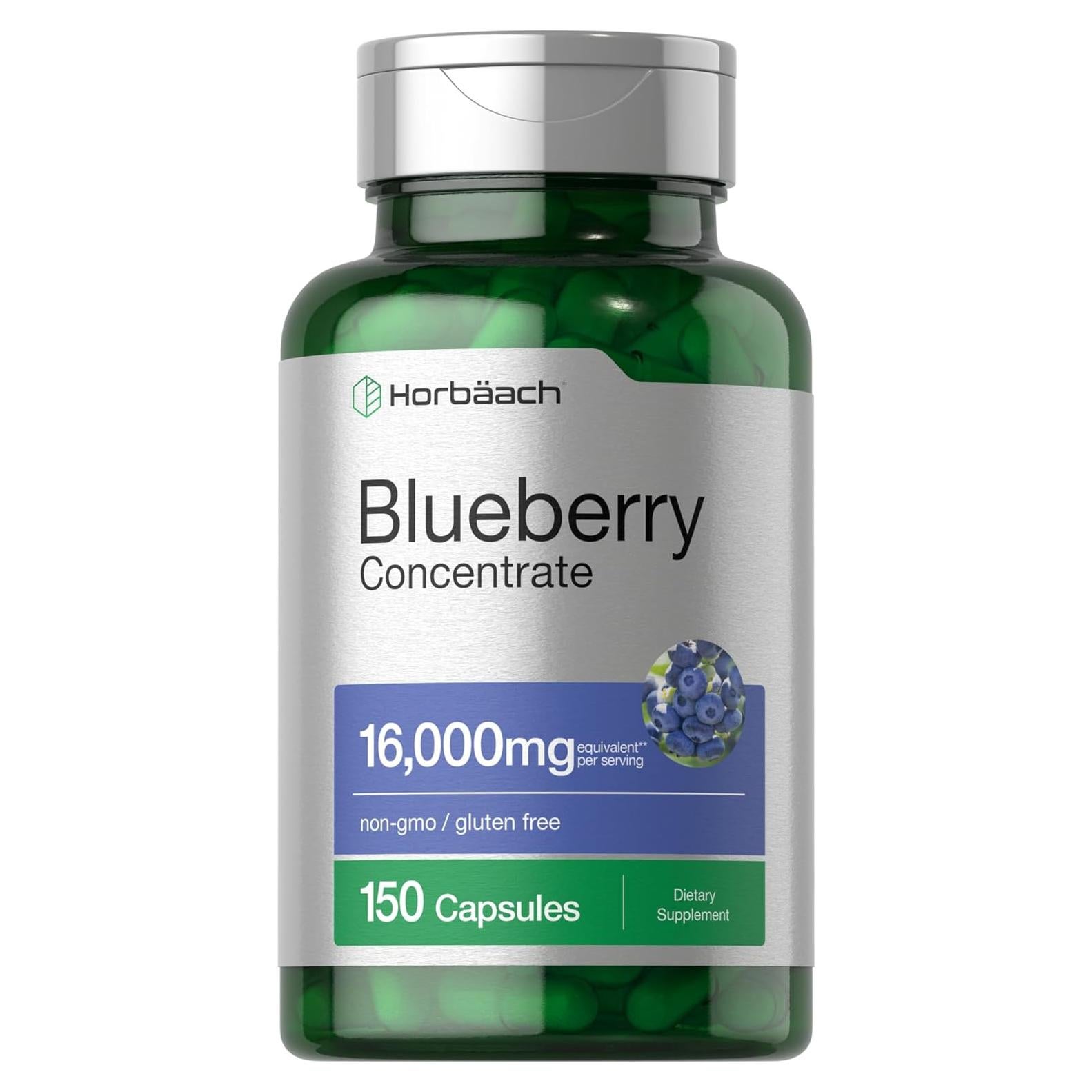 Suplemento de Extracto de Arándano Horbäach 150 Cápsulas Sin OGM