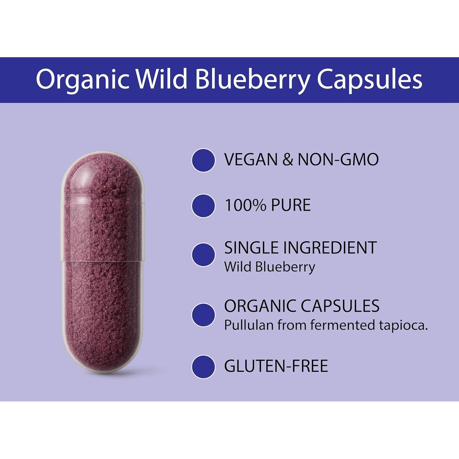 Cápsulas de Arándano Silvestre Orgánico KOYAH - 60 Unidades