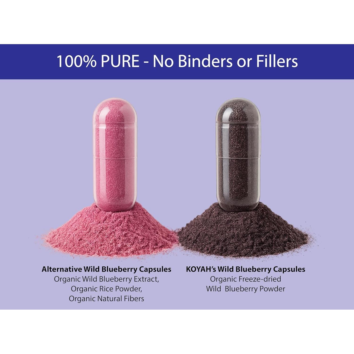 Cápsulas de Arándano Silvestre Orgánico KOYAH - 60 Unidades