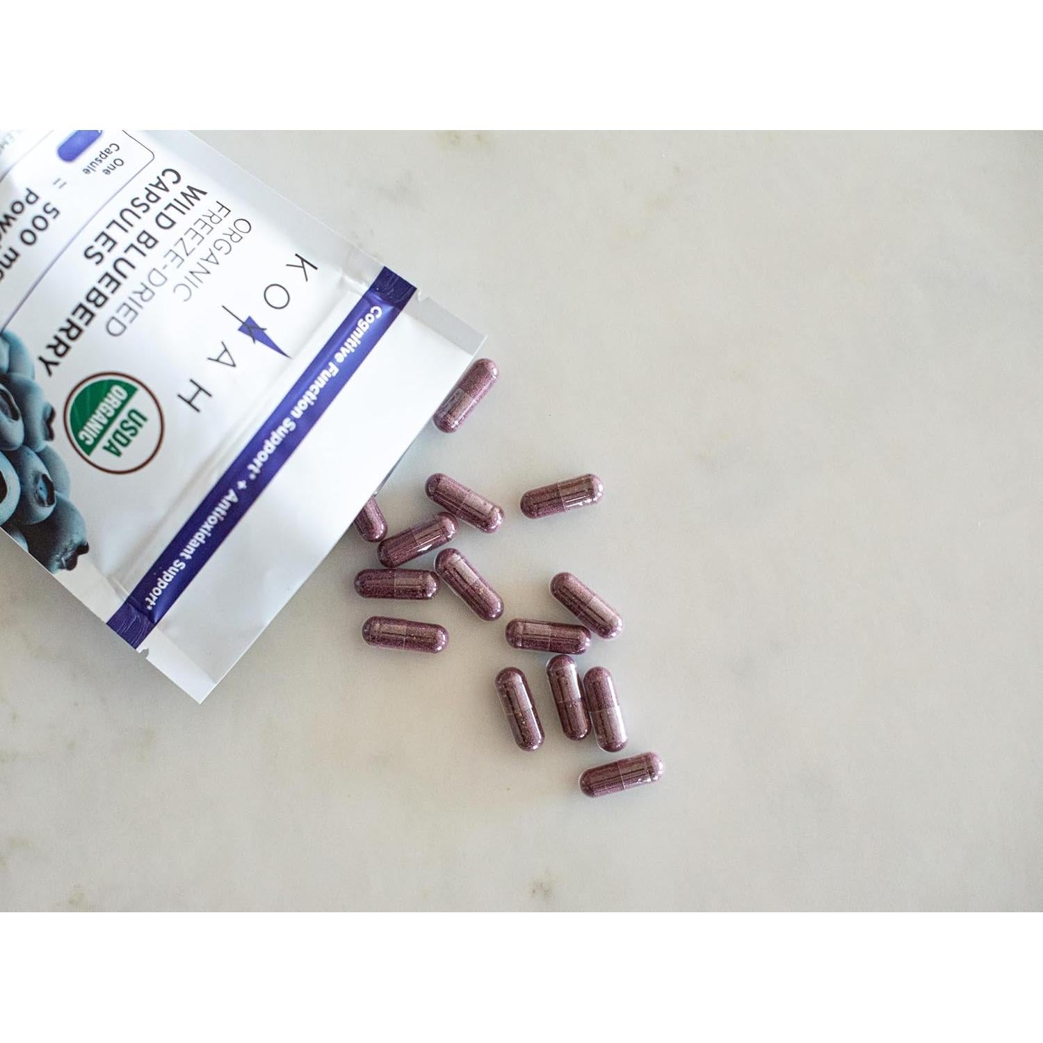 Cápsulas de Arándano Silvestre Orgánico KOYAH - 60 Unidades