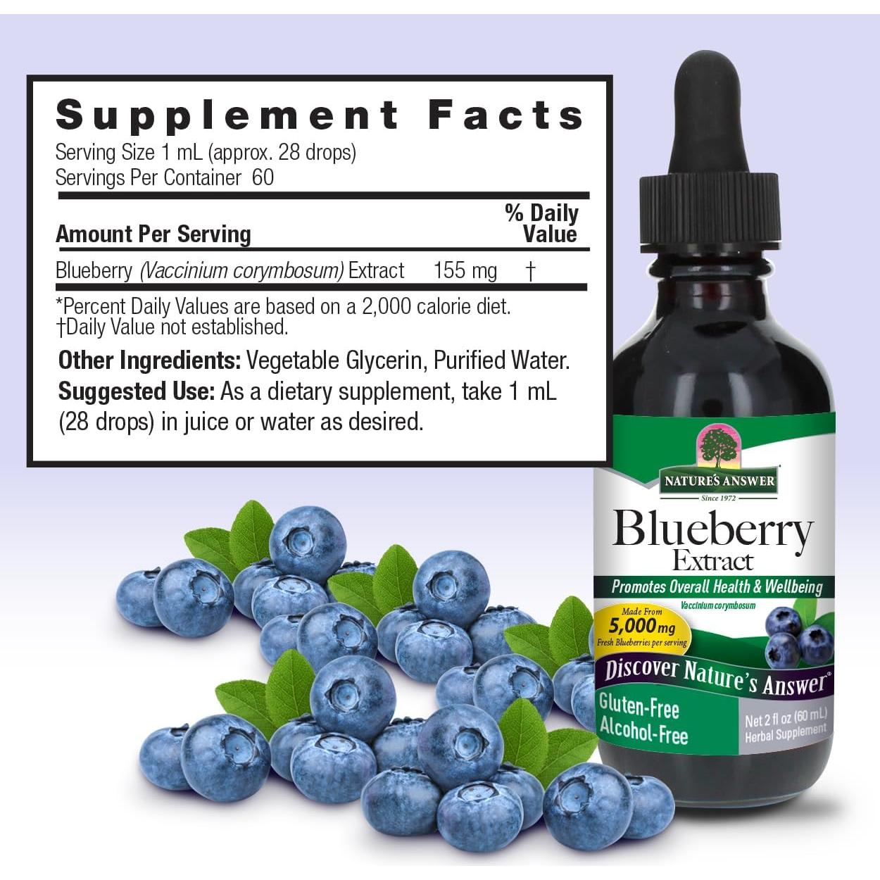 Extracto de Arándano Nature's Answer 60ml - Antioxidante Ocular