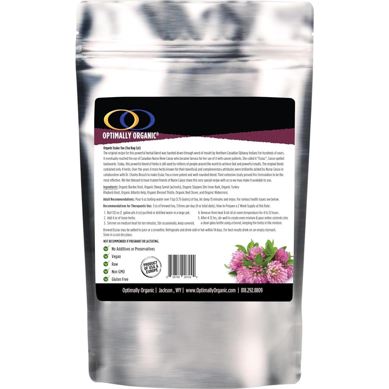 Té Essiac Orgánico Óptimo 227.5g - Mezcla de 8 Hierbas