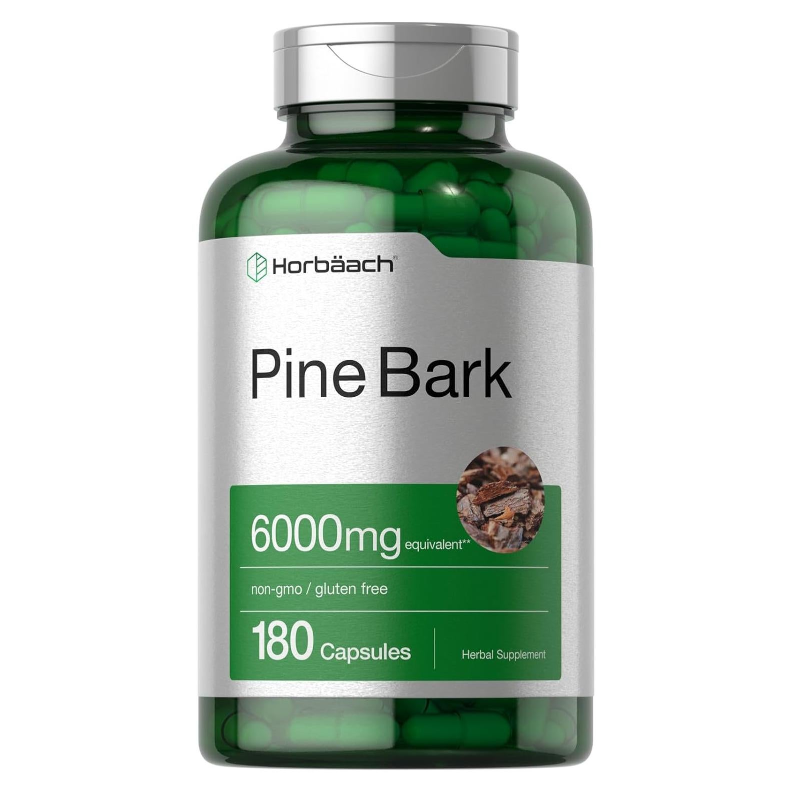 Extracto de Corteza de Pino Horbäach 6000 mg 180 Cápsulas Antioxidantes