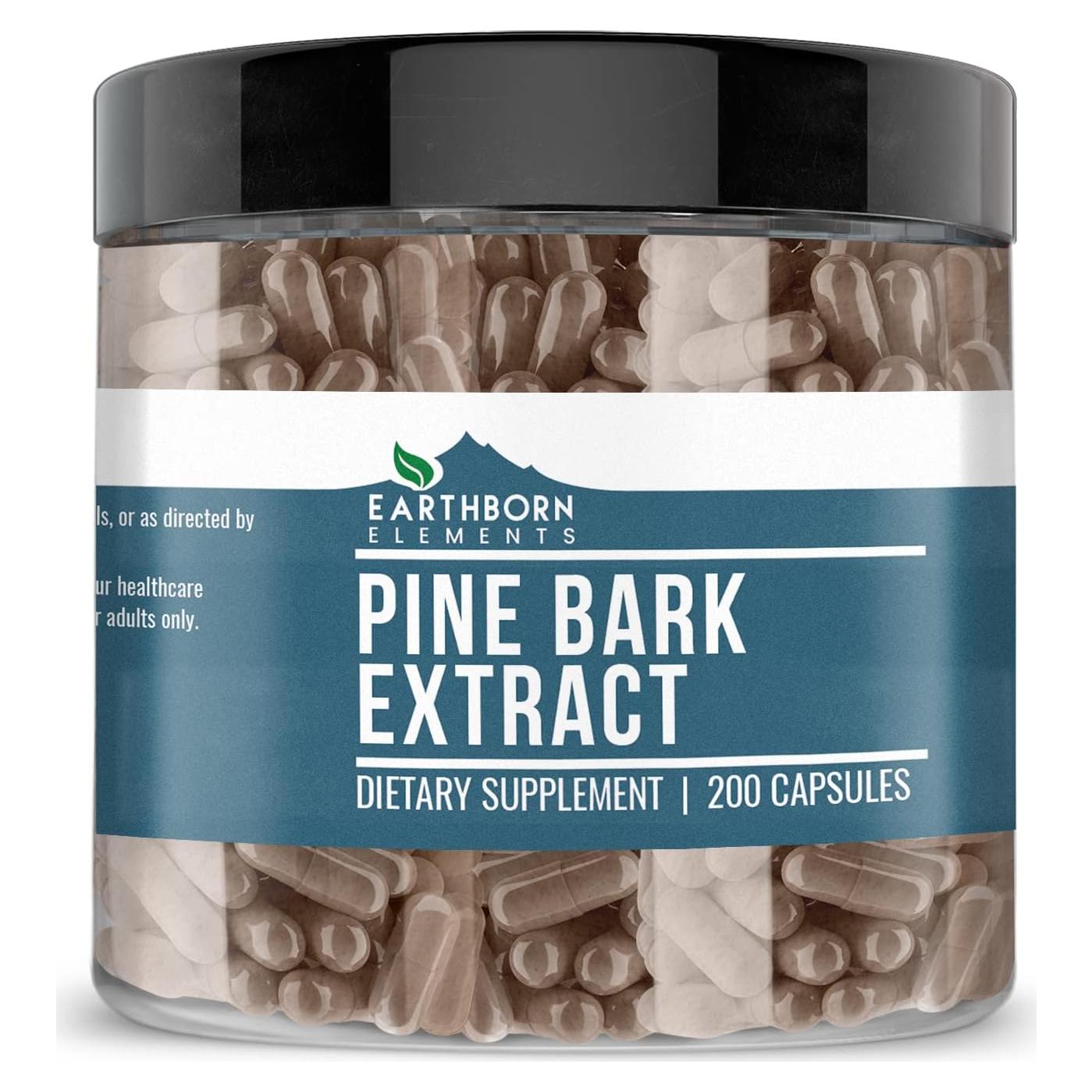 Extracto de Corteza de Pino Earthborn Elements 200 Cápsulas Puras