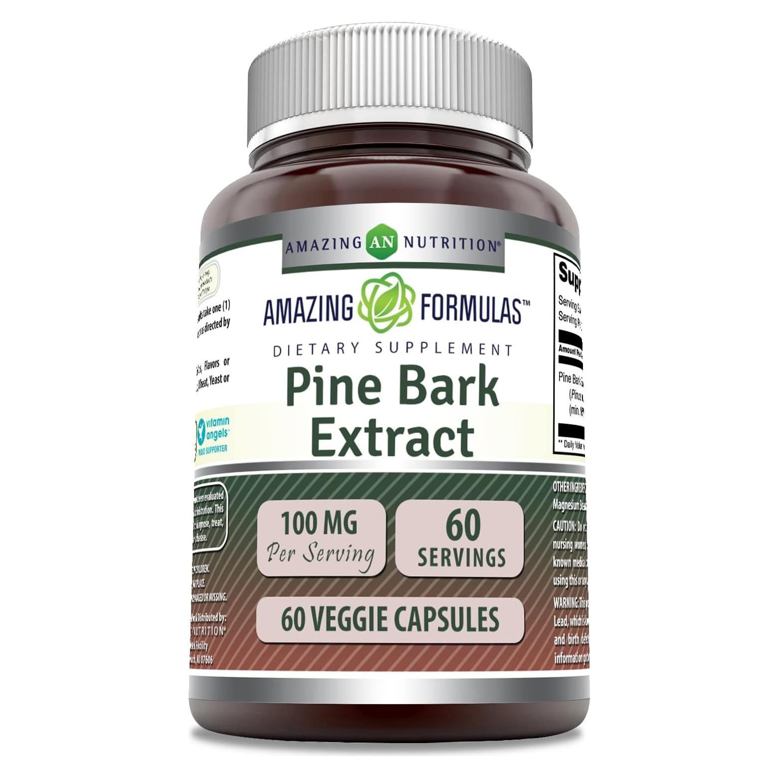 Extracto de Corteza de Pino Amazing Formulas 100mg 60 Cápsulas