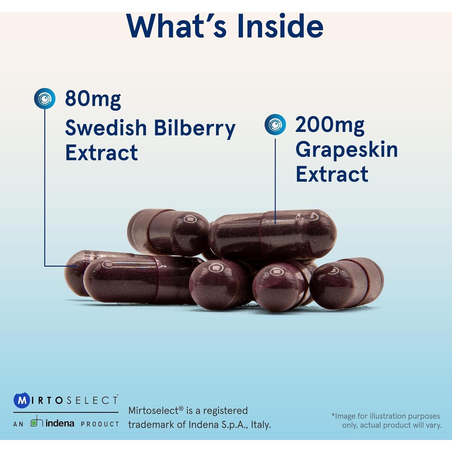 Jarrow Formulas Bilberry y Piel de Uva 60 Cápsulas Veganas