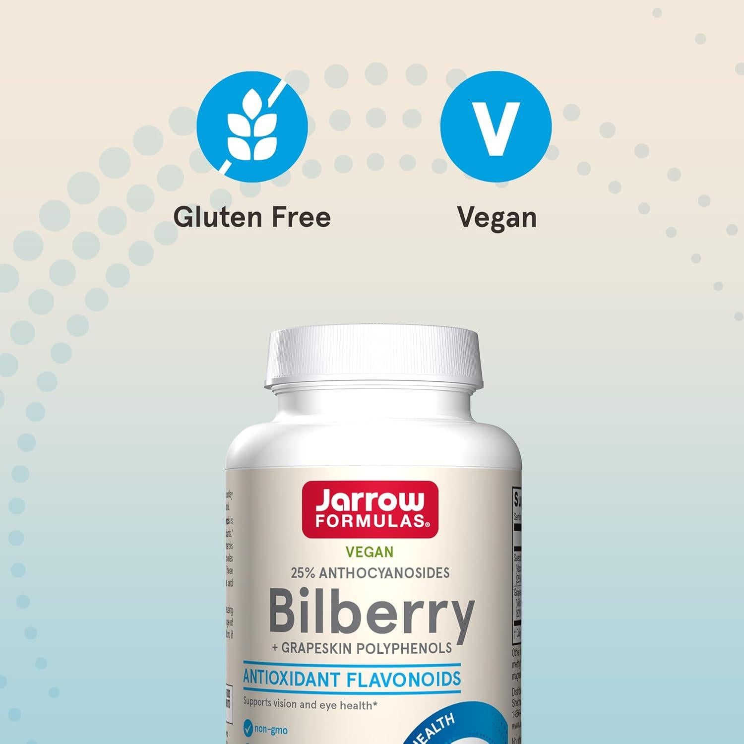 Jarrow Formulas Bilberry y Piel de Uva 60 Cápsulas Veganas