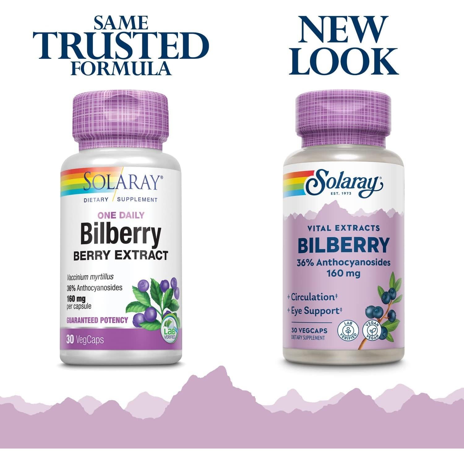 SOLARAY Extracto de Arándano 160 mg - Salud Ocular y Circulación