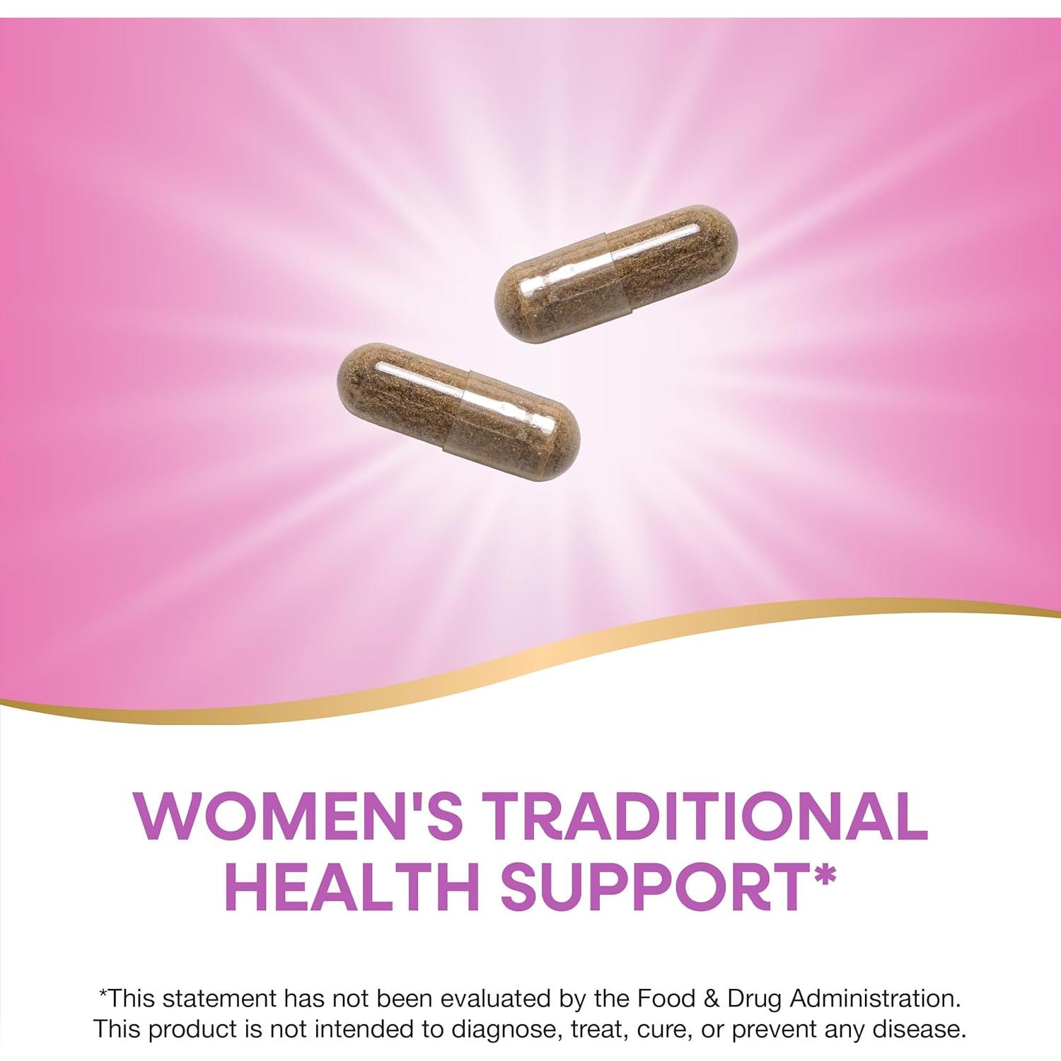 Suplemento de Hoja de Frambuesa Nature's Way 100 Cápsulas Vegano