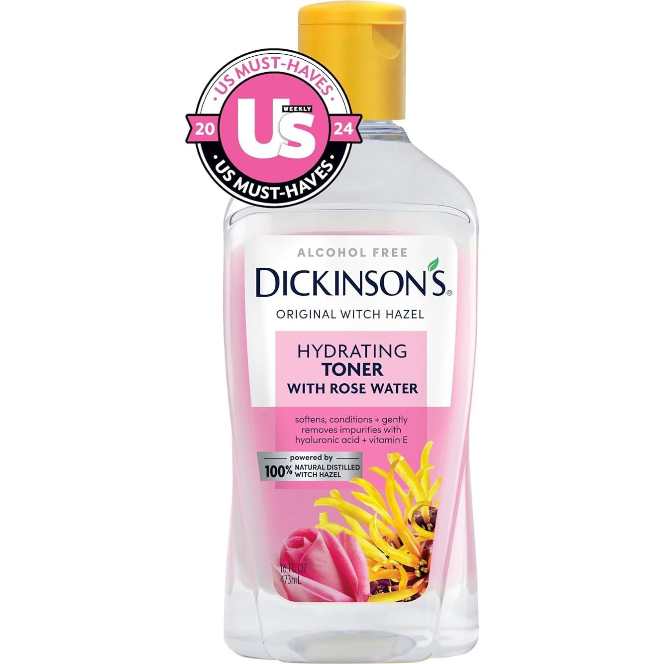 Tónico Hidratante Dickinson 473 ml Sin Alcohol con Agua de Rosa